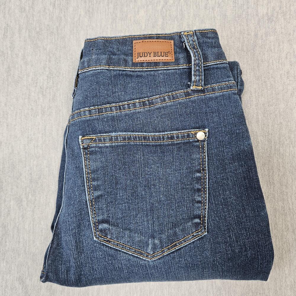 Judy Blue Jeans Womens 3/26 Boyfriend Denim Whiskers JB88608
